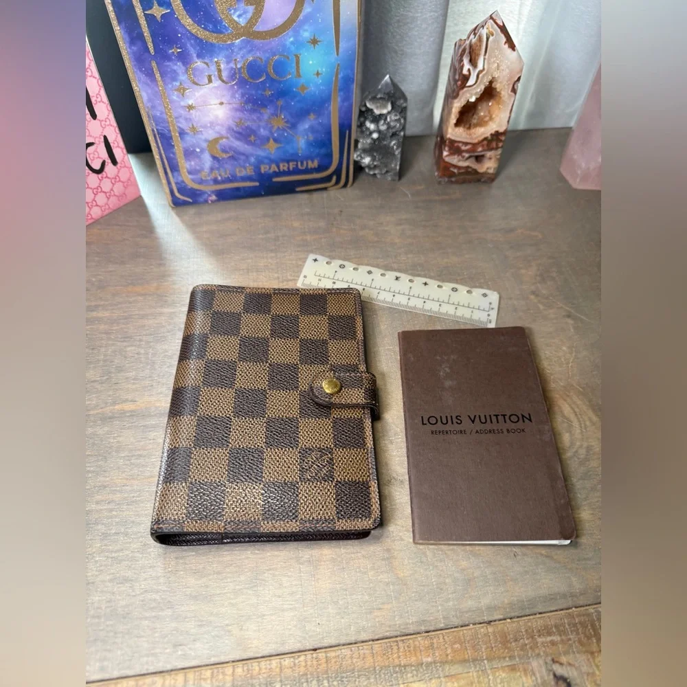 Louis Vuitton Brown Damier Ebene Notebook Cover with Snap - Picture 2 of 14